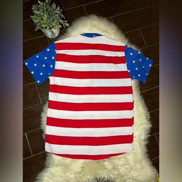 Tipsy Elves American flag button down sz XL - Picture 9 of 12
